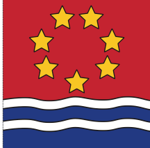 Lade das Bild in den Galerie-Viewer, Hissfahne Gemeinde Albula/Alvra bedruckt