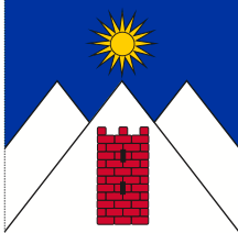 Load image into Gallery viewer, Hissfahne Gemeinde Breil/Brigels bedruckt