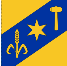 Lade das Bild in den Galerie-Viewer, Hissfahne Gemeinde Churwalden bedruckt