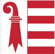 Lade das Bild in den Galerie-Viewer, Hissfahne Kanton Jura genäht