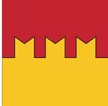 Lade das Bild in den Galerie-Viewer, Hissfahne Gemeinde Mesocco bedruckt