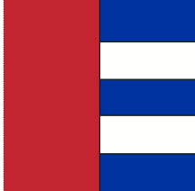 Lade das Bild in den Galerie-Viewer, Hissfahne Gemeinde Rhäzüns/Razén bedruckt