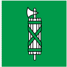 Load image into Gallery viewer, Hissfahne Kanton St. Gallen genäht