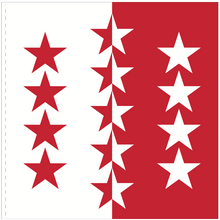 Lade das Bild in den Galerie-Viewer, Hissfahne Kanton Wallis / Valais bedruckt