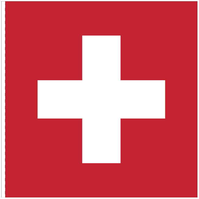 Hissfahne  Schweiz / Suisse / Svizzera / Switzerland genäht